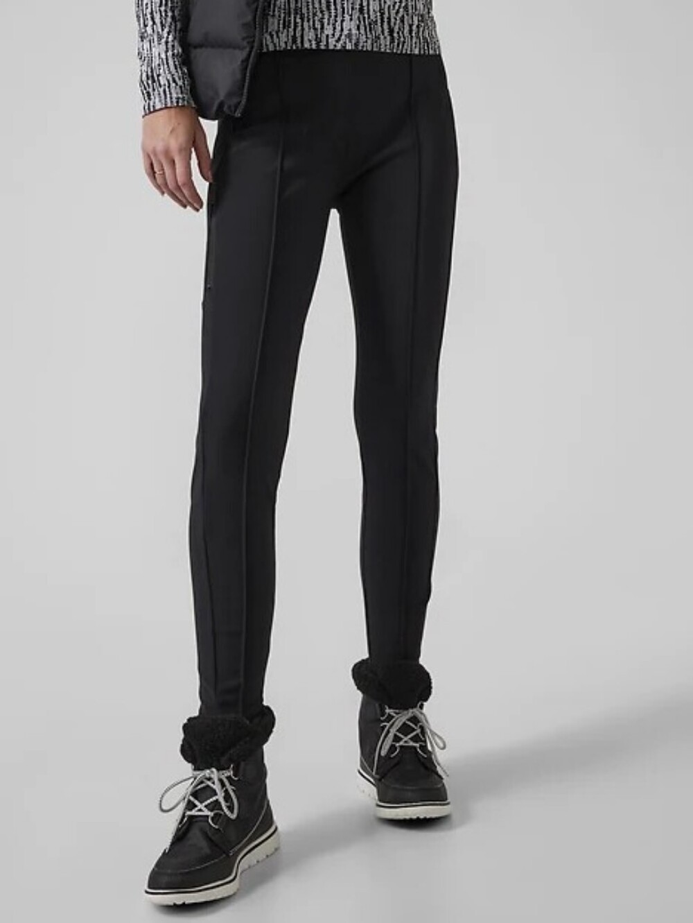 Athleta TALL Glacier Snow Skinny Pant II Solid Black Outdoor Ski Pants size 14